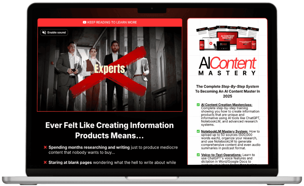 A LOOT video sales letter page and sales page on a laptop
