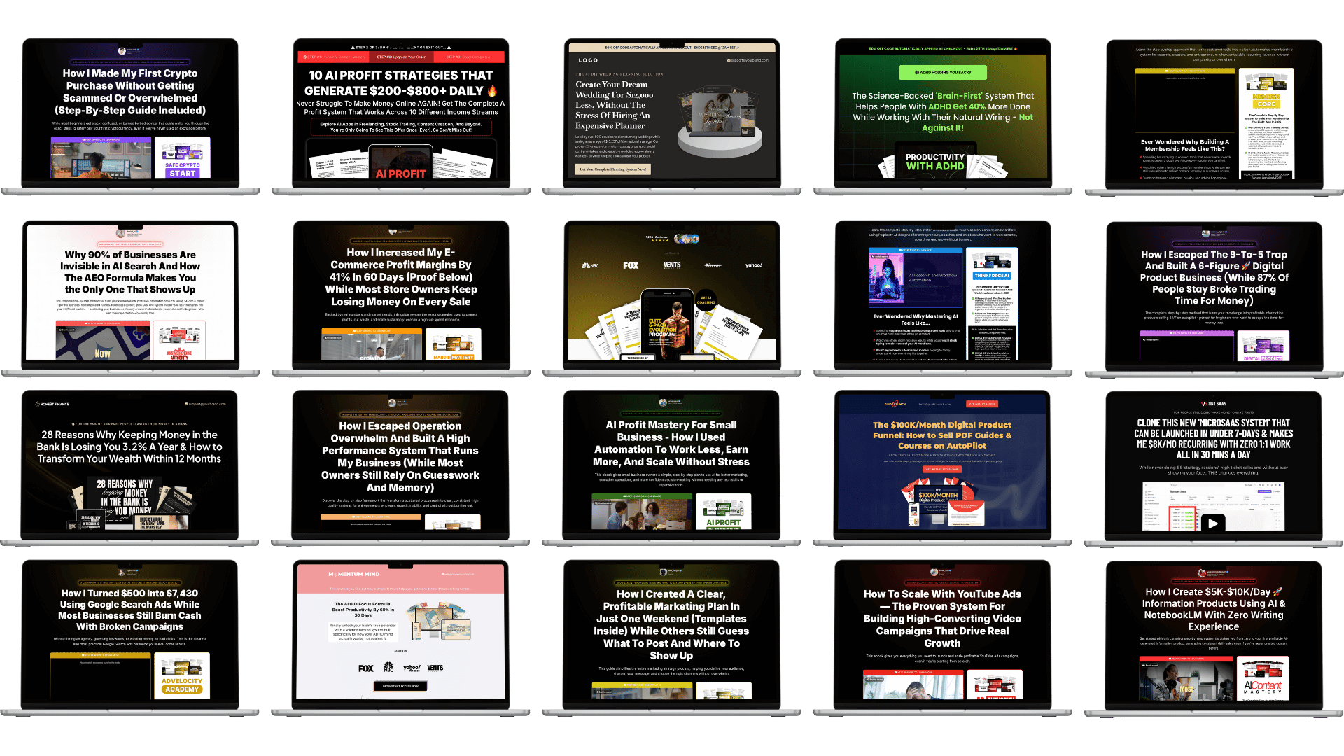 Done-for-you Loot product portfolio mockups